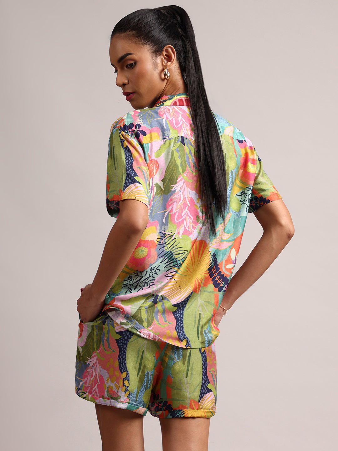 Zaccai Women's Multi Muslin Tropical Co-Ords
