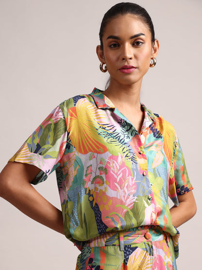 Zaccai Women's Multi Muslin Tropical Co-Ords