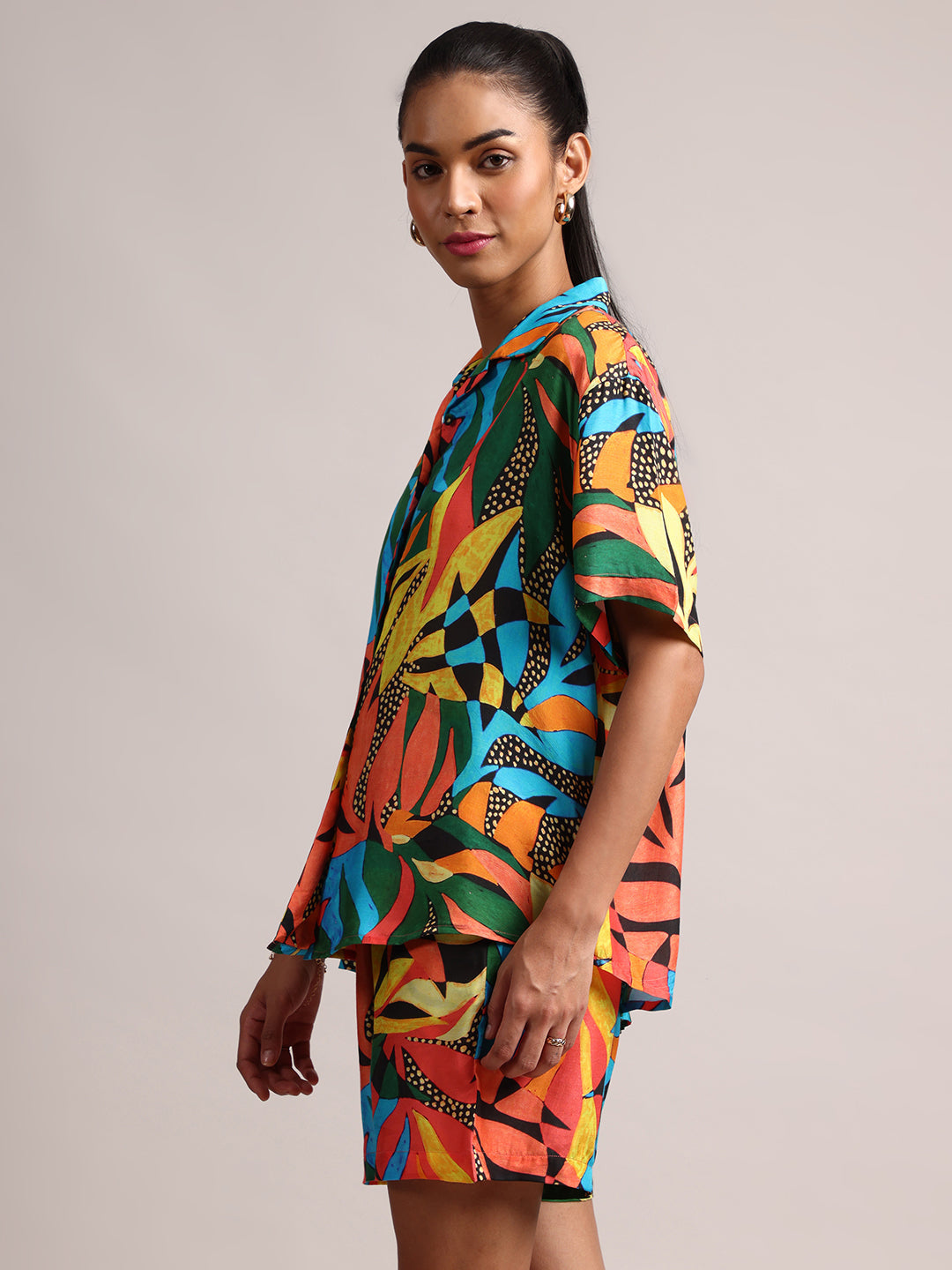 Zaccai Women's Multi Muslin Tropical Co-Ords