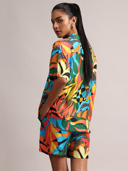 Zaccai Women's Multi Muslin Tropical Co-Ords