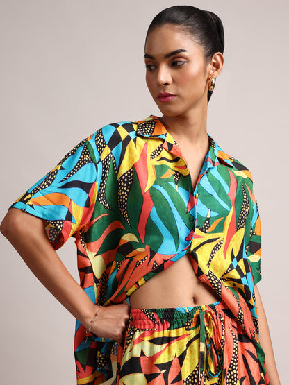 Zaccai Women's Multi Muslin Tropical Co-Ords