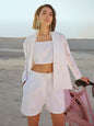 Zaccai Women's White Cambric Schiffli Co-Ords