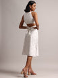 Zaccai Women's White Cambric Schiffli Co-Ords
