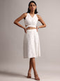 Zaccai Women's White Cambric Schiffli Co-Ords