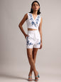 Zaccai Women's White Cambric Embroidered Co-Ords