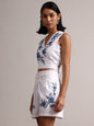 Zaccai Women's White Cambric Embroidered Co-Ords