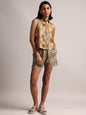 Zaccai Women's Yellow Linen Floral Co-Ords