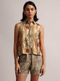 Zaccai Women's Yellow Linen Floral Co-Ords