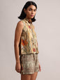Zaccai Women's Yellow Linen Floral Co-Ords
