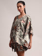 Zaccai Women's Grey Cotton Linen Floral Co-Ords