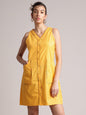 Zaccai Women's Yellow Poplin Solid Dress