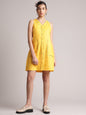 Zaccai Women's Yellow Poplin Solid Dress
