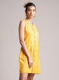 Zaccai Women's Yellow Poplin Solid Dress