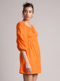 Zaccai Women's Orange Poplin Solid Dress