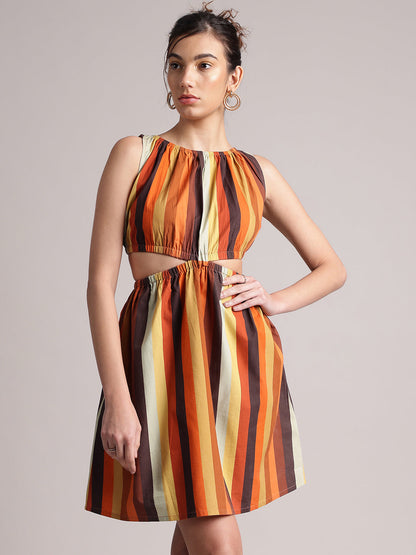 Zaccai Women's Multi Poplin Striped Dress