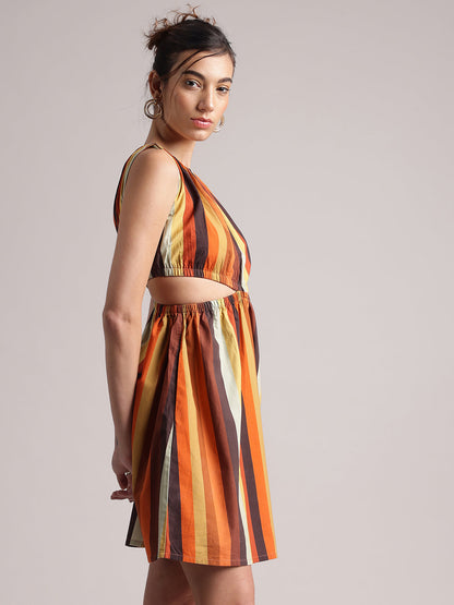 Zaccai Women's Multi Poplin Striped Dress