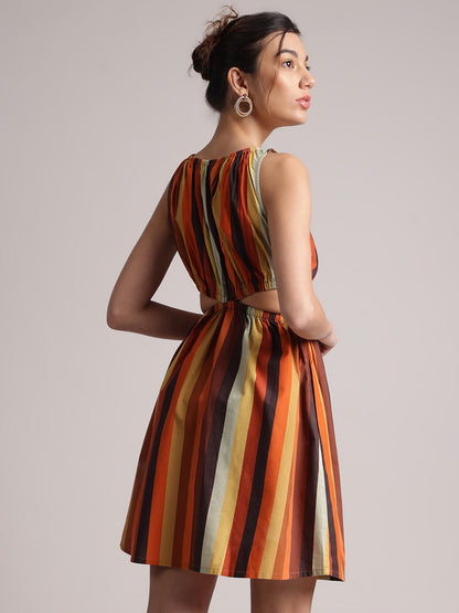 Zaccai Women's Multi Poplin Striped Dress