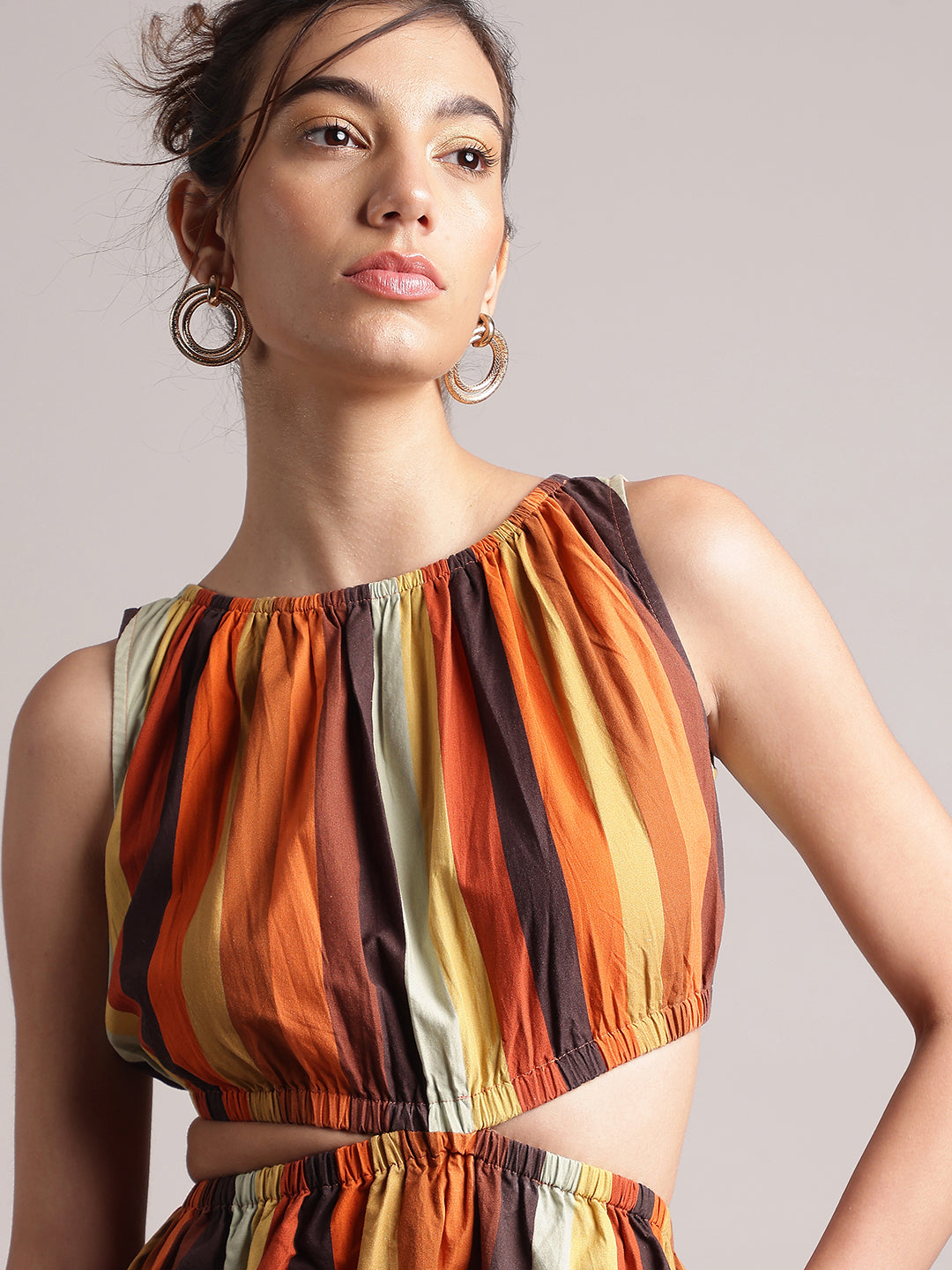 Zaccai Women's Multi Poplin Striped Dress