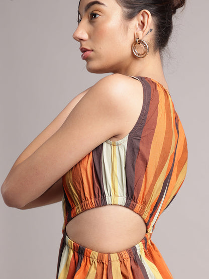 Zaccai Women's Multi Poplin Striped Dress