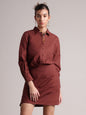 Zaccai Women's Brown Poplin Solid Dress