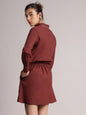 Zaccai Women's Brown Poplin Solid Dress