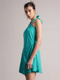Zaccai Women's Aqua Cambric Solid Dress
