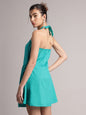 Zaccai Women's Aqua Cambric Solid Dress