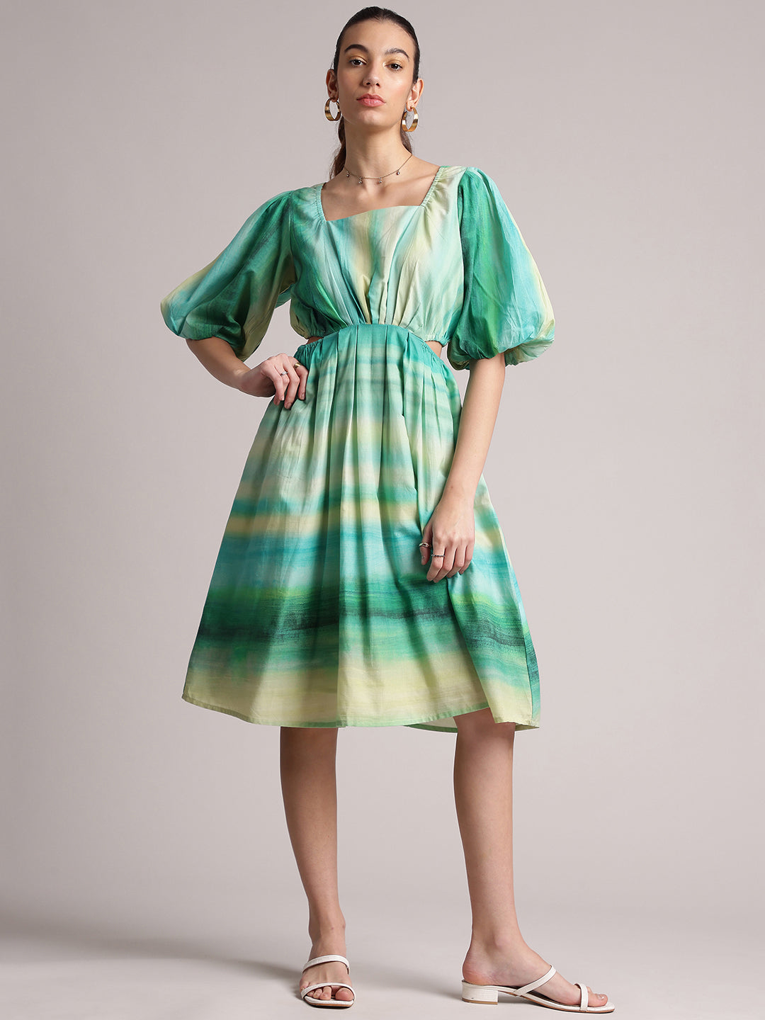 Zaccai Women's Multi Cambric Abstract Dress