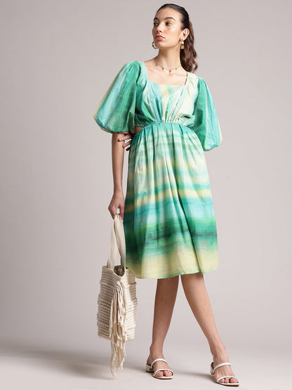 Zaccai Women's Multi Cambric Abstract Dress