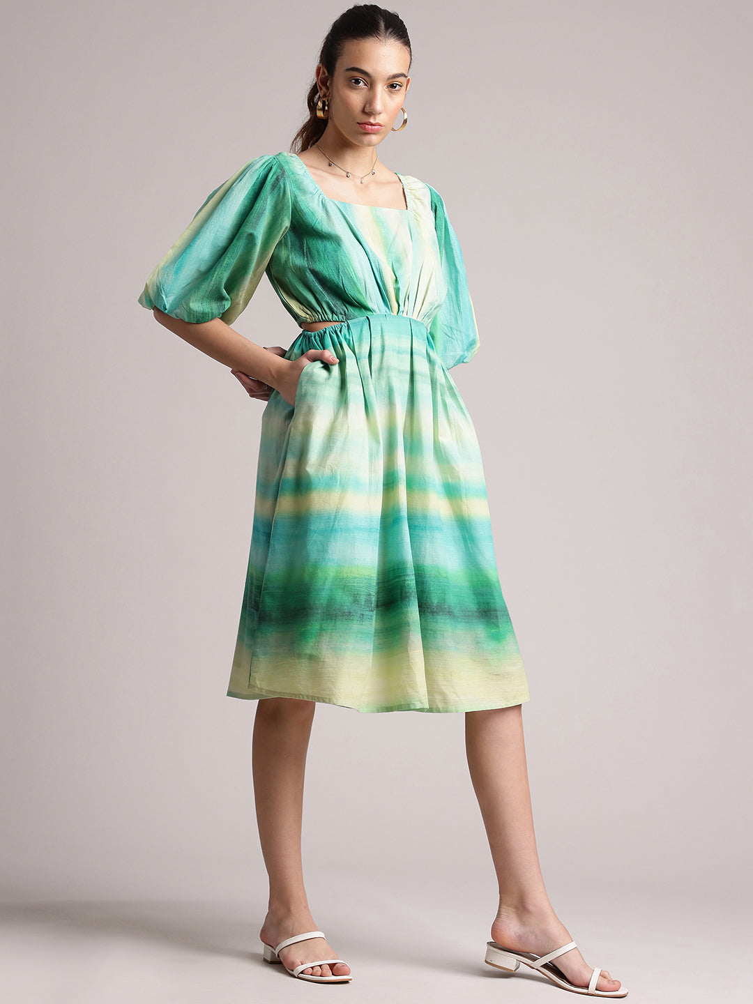 Zaccai Women's Multi Cambric Abstract Dress