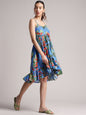 Zaccai Women's Blue Muslin Tropical Dress