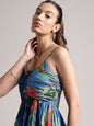 Zaccai Women's Blue Muslin Tropical Dress