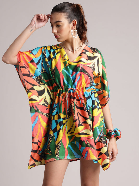 Zaccai Women's Black Muslin Tropical Dress
