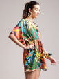 Zaccai Women's Black Muslin Tropical Dress