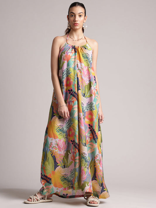 Zaccai Women's Multi Muslin Tropical Dress