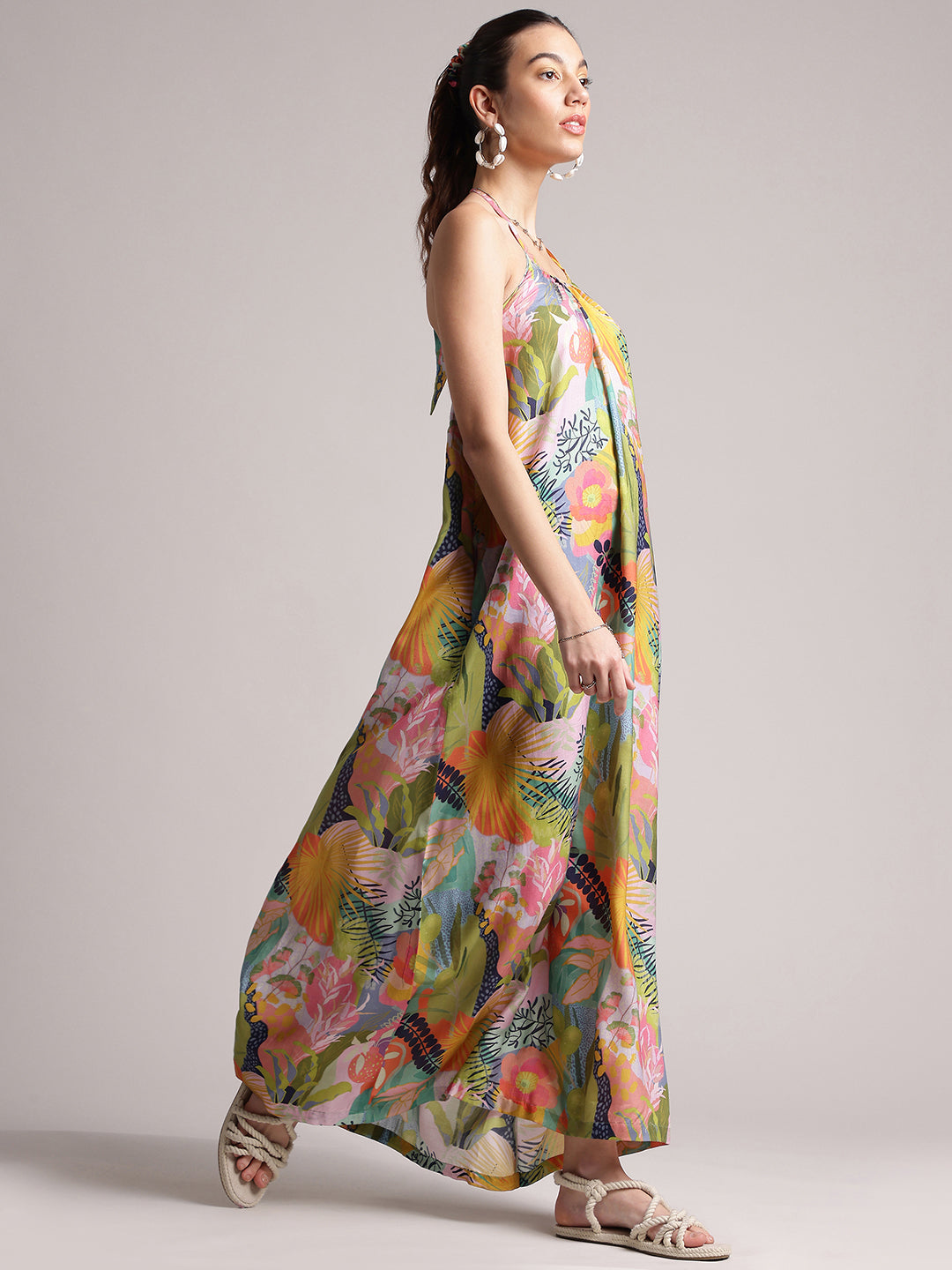 Zaccai Women's Multi Muslin Tropical Dress