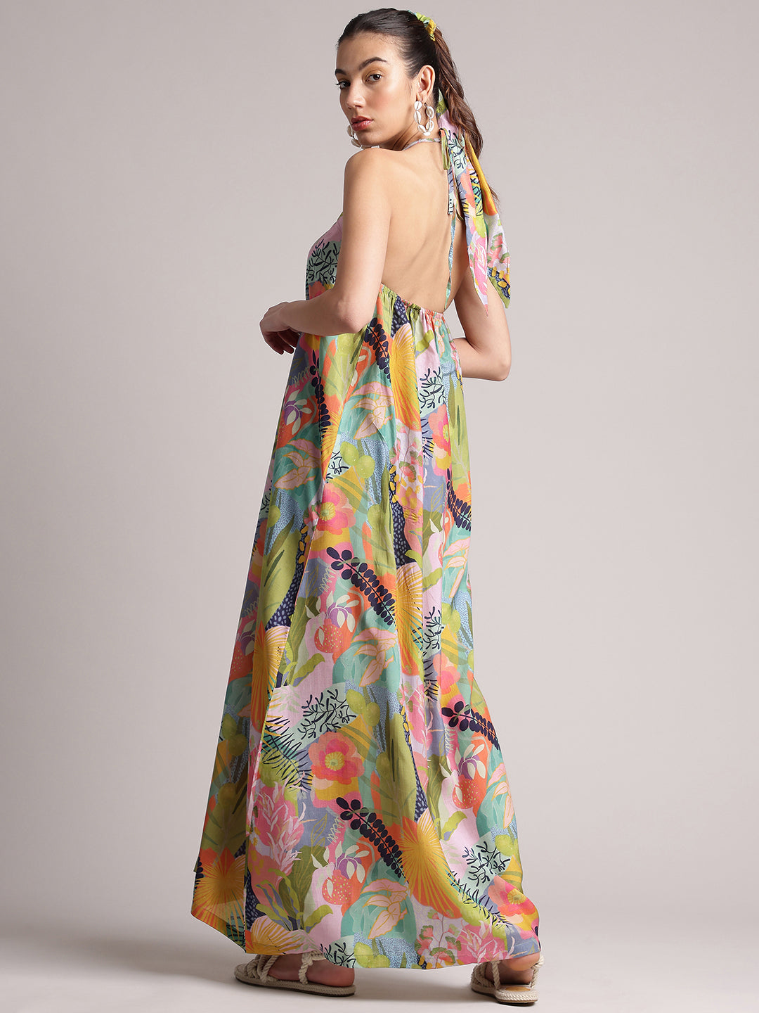 Zaccai Women's Multi Muslin Tropical Dress