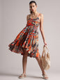 Zaccai Women's Red Muslin Tropical Dress