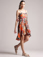 Zaccai Women's Red Muslin Tropical Dress