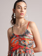 Zaccai Women's Red Muslin Tropical Dress