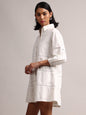 Zaccai Women's White Cambric Schiffli Dress