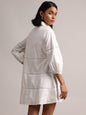 Zaccai Women's White Cambric Schiffli Dress