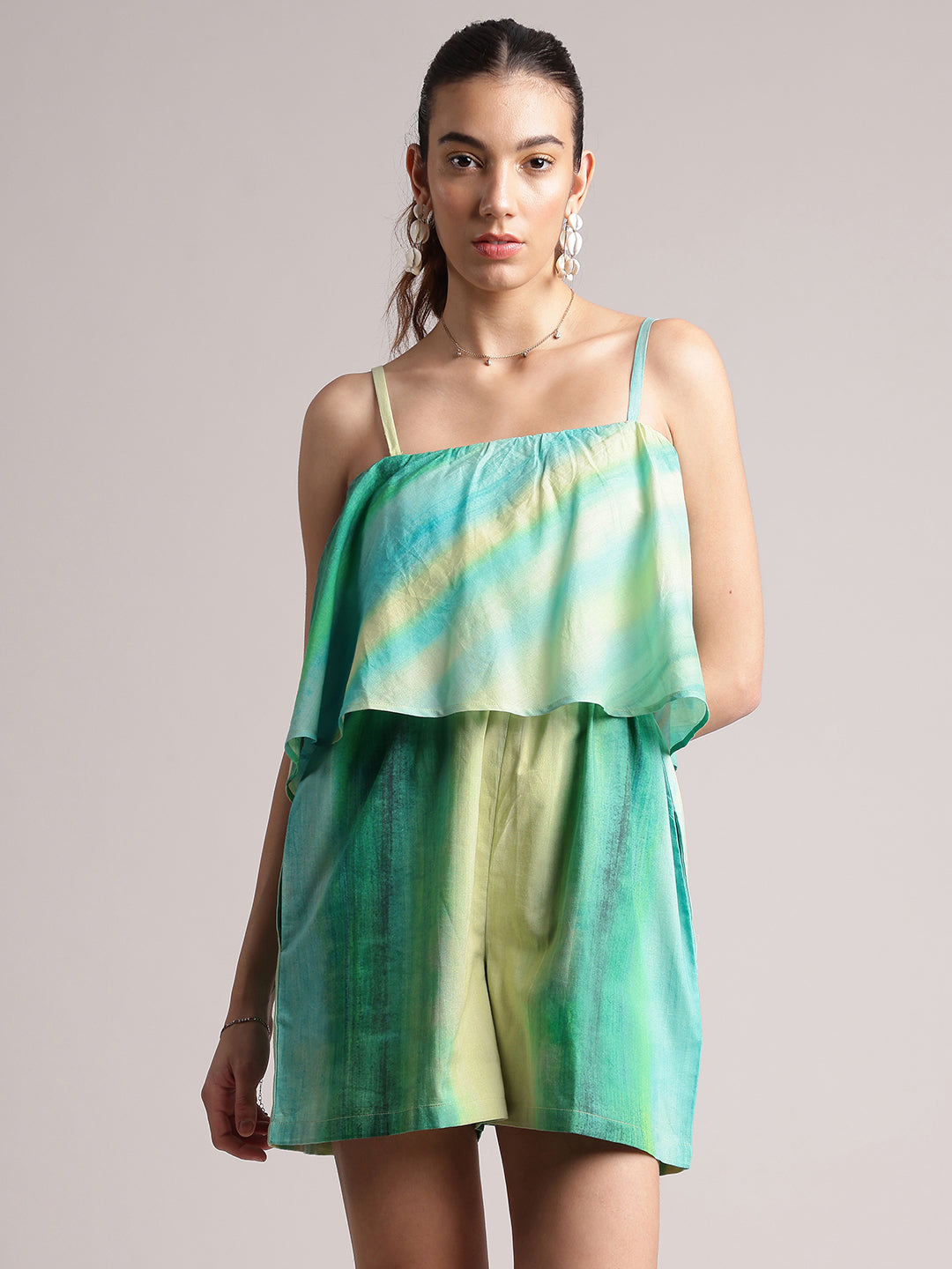 Zaccai Women's Multi Cambric Abstract Jumpsuit