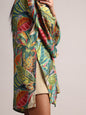 Zaccai Women's Green Muslin Tropical Shrug