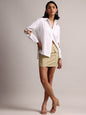 Zaccai Women's White Cambric Solid Top