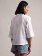 Zaccai Women's White Cambric Solid Top