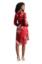 Zaccai Women's Red Satin Abstract Dress