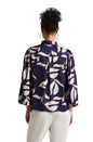 Zaccai Women's Purple Satin Abstract Top