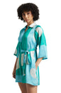 Zaccai Women's Mint Satin Colourblocked Jumpsuit