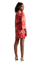 Zaccai Women's Red Satin Abstract Co-ord Set